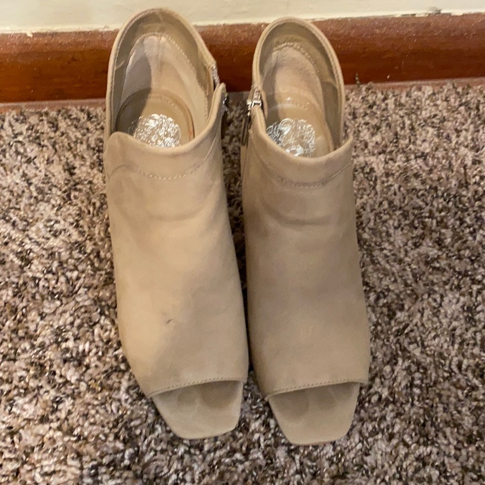 Vince Camuto open toe bootie heels